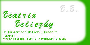 beatrix beliczky business card